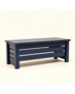 Birch Crossing Narrow Outdoor Storage Bench - Navy (synthetic illustration; no displayed measurements)