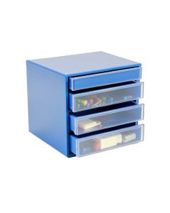 Summit Crest Small-Parts Storage Drawer Cabinet - Blue (synthetic illustration; no displayed measurements)
