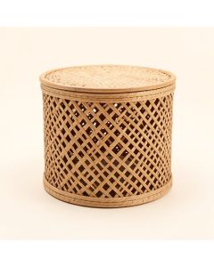 Sedgwick Lattice Round Laundry Hamper (synthetic illustration; no displayed measurements)
