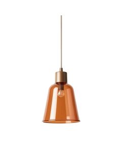 Pine Crossing Pendant Light Suspended From One Plain Cable - Terracotta