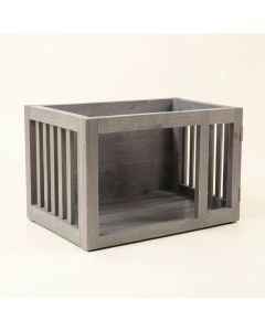 Cedar Edge Empty Furniture-Style Pet Crate - Gray (synthetic illustration; no displayed measurements)