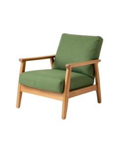 Reed Arc Upholstered Armchair - Green