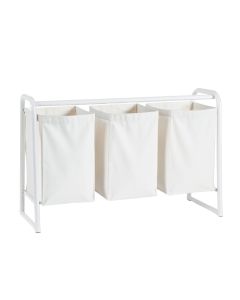 Wren Branch Laundry Sorting Station With Plain Removable Bags - White (synthetic illustration; no displayed measurements)