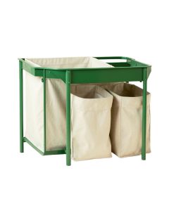 Cliff Dale Laundry Sorting Station With Plain Removable Bags - Green