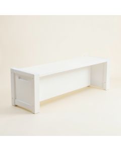Cliff Branch Narrow Outdoor Storage Bench - White (synthetic illustration; no displayed measurements)