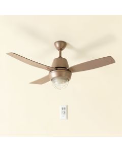 34 '' Fennec 4 - Blade Caged Ceiling Fan With Wall Control And Light Kit Included (synthetic illustration; no displayed measurements)