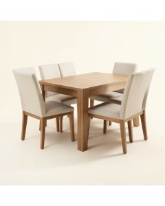 Hadara Butterfly Leaf Rubberwood Solid Wood Dining Set (synthetic illustration; no displayed measurements)