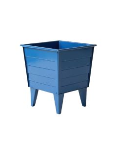 Wren Crest Empty Raised Planter - Blue