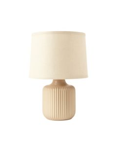 Ridge Bluff Table Lamp With A Plain Fabric Shade - Beige