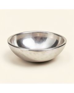 Dangelo Metal Abstract Contemporary Decorative Bowl In Silver (synthetic illustration; no displayed measurements)