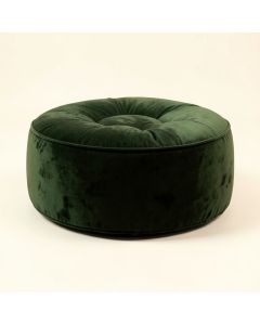 Cutshall 16 '' Velvet Tufted Round Pouf Ottoman (synthetic illustration; no displayed measurements)