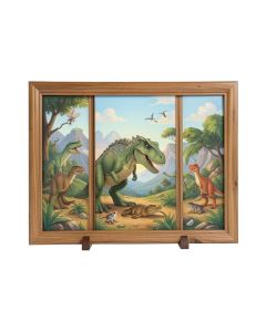 3 Piece Dinosaur Land Personalized Framed Art Set (synthetic illustration; no displayed measurements)