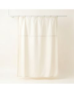 Elm Brook Shower Curtain Hanging Flat From A Plain Rod - Ivory (synthetic illustration; no displayed measurements)