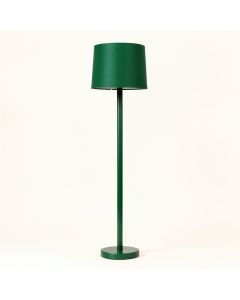 Fern Crossing Floor Lamp With A Plain Fabric Shade - Green (synthetic illustration; no displayed measurements)
