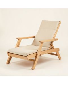 Maple Bridge Outdoor Lounge Chair - Beige (synthetic illustration; no displayed measurements)
