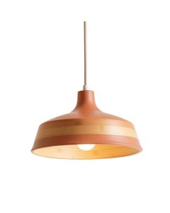 Cedar Bridge Pendant Light Suspended From One Plain Cable - Terracotta (synthetic illustration; no displayed measurements)