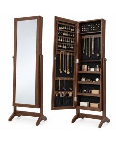 Aganlane Free Standing Jewelry Armoire With Mirror