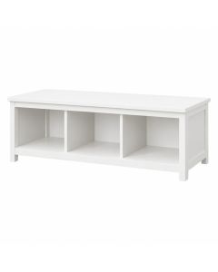 Alder Canyon Shoe Storage Bench - White