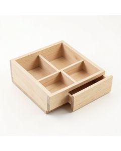 Shore Bend Empty Coffee-Station Organizer - Beige (synthetic illustration; no displayed measurements)