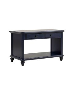 Console Table Sofa Table For Entryway With Drawers And Long Shelf Rectangular ( Antique Navy )