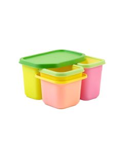 Small Plastic Kitchen Saver 3 Container Food Storage Set