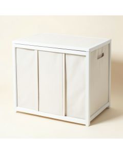 Linen Dual Cabinet Laundry Hamper (synthetic illustration; no displayed measurements)