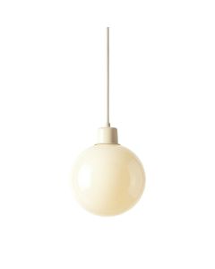 Wren Crest Pendant Light Suspended From One Plain Cable - Ivory