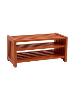 Slate Brook Shoe Storage Bench - Terracotta