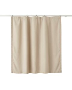 Oak Bridge Shower Curtain Hanging Flat From A Plain Rod - Beige (synthetic illustration; no displayed measurements)