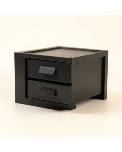 Laurel Bluff Small-Parts Storage Drawer Cabinet - Black (synthetic illustration; no displayed measurements)