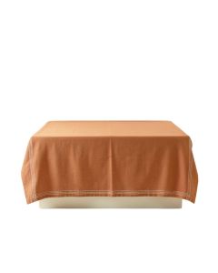 Moss Edge Flat Bed Sheet - Terracotta