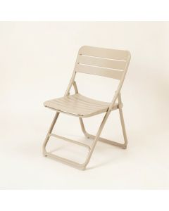 Maple Dale Folding Outdoor Chair - Beige (synthetic illustration; no displayed measurements)
