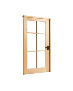 Lucia Glass Barn Door With Installation Hardware Kit