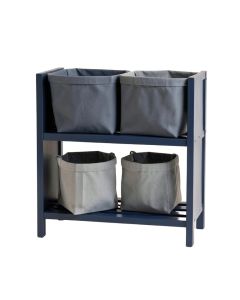Willow Arc Laundry Sorting Station With Plain Removable Bags - Navy (synthetic illustration; no displayed measurements)