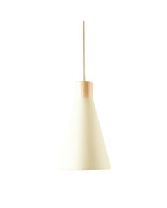 Stone Arc Pendant Light Suspended From One Plain Cable - Ivory (synthetic illustration; no displayed measurements)
