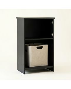 Laurel Crossing Freestanding Pull-Out Hamper Cabinet - Black (synthetic illustration; no displayed measurements)