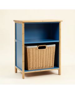 Linden Crossing Freestanding Pull-Out Hamper Cabinet - Blue (synthetic illustration; no displayed measurements)