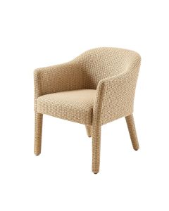 Woven Solid Manufactured Wood Solid Wood Side Chair In Beige (synthetic illustration; no displayed measurements)