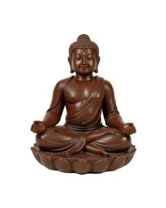 Pennwyn Meditating Buddha Gautama Amitabha Sitting On Lotus Figurine