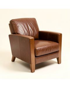 Dylon 28 '' Wide Genuine Leather Armchair (synthetic illustration; no displayed measurements)