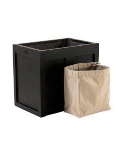 Fern Canyon Laundry Sorting Station With Plain Removable Bags - Black (synthetic illustration; no displayed measurements)