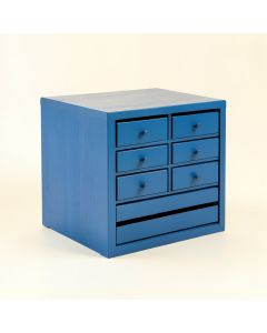 Alder Brook Small-Parts Storage Drawer Cabinet - Blue (synthetic illustration; no displayed measurements)