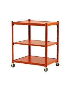 Vale Bluff Empty Rolling Workshop Cart - Terracotta (synthetic illustration; no displayed measurements)