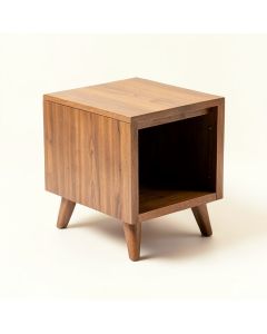 Seo Solid Wood 4 Legs End Table With Storage (synthetic illustration; no displayed measurements)