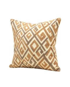 Theresa Applique Cotton Geometric Throw Pillow