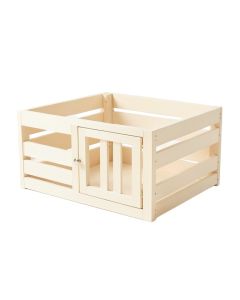 Hazel Crossing Empty Furniture-Style Pet Crate - Cream (synthetic illustration; no displayed measurements)