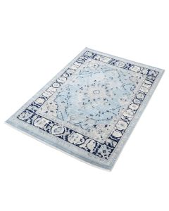 Bonney Oriental Sky Blue/Light Gray/White/Navy Area Rug (synthetic illustration; no displayed measurements)