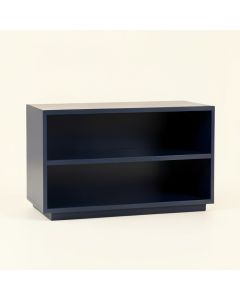 Cove Bluff Low Bookcase - Navy (synthetic illustration; no displayed measurements)