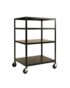 Moss Crest Empty Rolling Workshop Cart - Black (synthetic illustration; no displayed measurements)