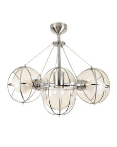 Bret Orb Cage Unique Statement Globe Chandelier (synthetic illustration; no displayed measurements)